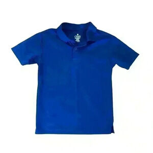 Chaps Blue Polo Short Sleeve Shirt Kids Boys Size Small 8 School Uniform EUC